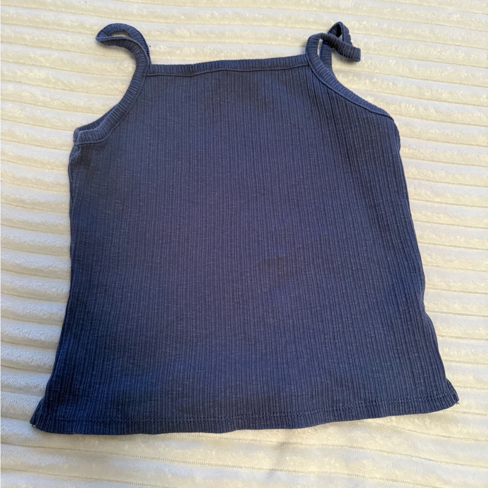 Blue Girl’s Ribbed Tank Top